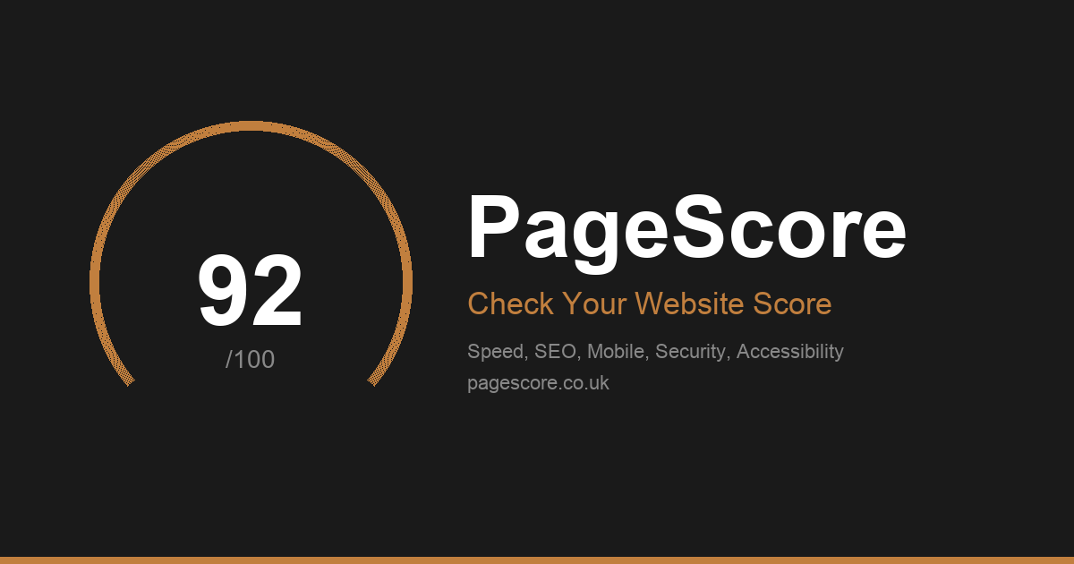 Score Web Page Website Grader UK | Speed, SEO & Mobile Score